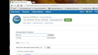Looking up Subject Headings in SPORTDiscus (Ebsco)