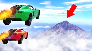 HOW FAR CAN YOU FLY WITH A ROCKET!? (GTA 5 Funny Moments)