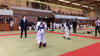 第25回岐阜県大会　組手　小学生　男子　-38kg（決勝）25th Gifu Championship in Japan Sparring Jr.Male -38kg FINAL【ITFテコンドー】