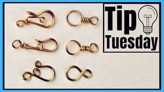 DIY Clasp Wire Necklace Findings Tutorial // Secure Carabiner Style Bracelet Hook