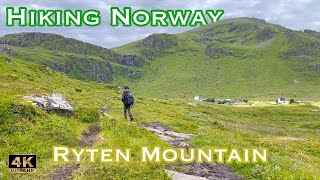 HIKING NORWAY: Ryten Mountain ... located in the beautiful Lofoten Islands ... a 4k video