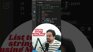 Python Tutorial: Convert List to String using Map Function #pythonprogramming #phython #ai