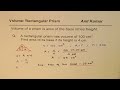 find area of base from height and volume of rectangular prism