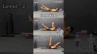 Flutter kicks work out for beginners. Fat loss exercise. at home. #fitness #viral #ytshorts