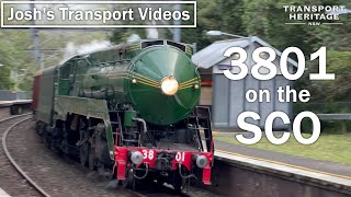 Steam Locomotive 3801 Trial Runs down the South Coast Line