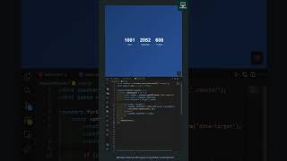 Animated Counter Using HTML, CSS & JavaScript 🔢 | Count Up Animation Effect #shorts