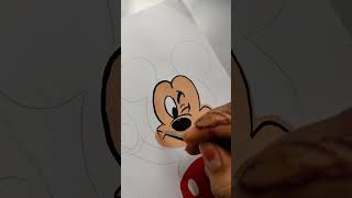 Mickey mouse cartoon easy painting sketch tutorial #acrylicpainting #trending #artwork #drawing
