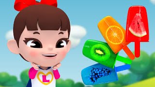 Learn Colors with Fruit ice cream | color song nursery rhymes for babies | Super Lime And Toys