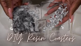 Resin Coasters Tutorial - First Time Making Resin & Foil Coasters I Period Six Designs