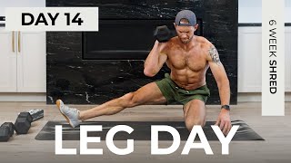 Day 14: 30 Min LEG DAY Workout | Lower Body Workout with Dumbbells // 6WS1