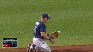 TB@BOS: Cabrera makes a diving catch to his left