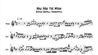 Stéphane Grappelli How High The Moon (transcription)