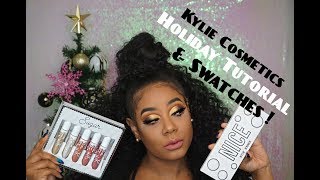 Kylie Cosmetics Holiday Collection Tutorial | PLUS LIVE LIP SWATCHES