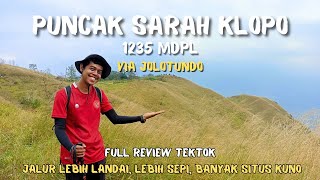 SARAH KLOPO 1235 MDPL VIA JOLOTUNDO FULL REVIEW | ALTERNATIF TREK LANDAI DAN SEPI MENUJU SABANA