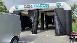 Mobile PDR TENT | Hail Damage Tent | Dent Baron of Raleigh, NC | Paintless Dent Removal