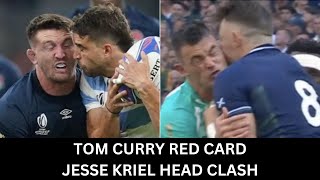 Rugby World Cup 2023 | Tom Curry Red Card | Jesse Kriel Head Clash | Inconsistent Refereeing