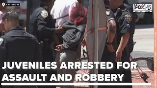 Baltimore juveniles arrested for assault and robbery amidst pending juvenile crime bill