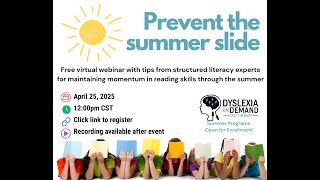 Preventing the Summer Slide: How to Protect Your Child’s Progress in Reading