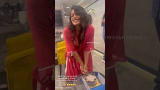 Rashmika Mandanna cutting cake funny video #rashmikamandanna #love