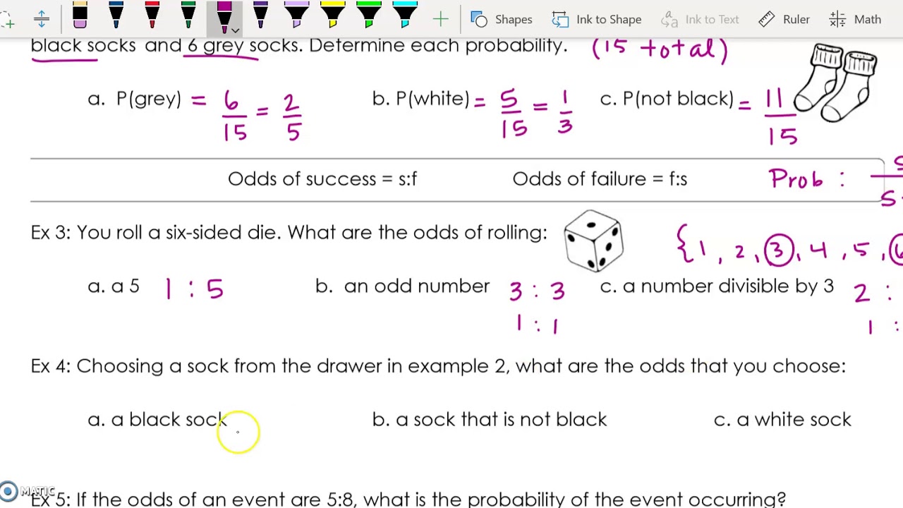 Probability And Odds - YouTube