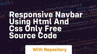 Responsive navbar using html and css only free source code