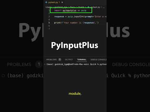 How to perform input validation with PyInputPlus