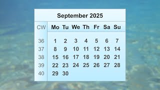 September 2025 Calendar