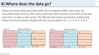 caches practice problem solutions