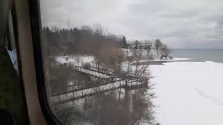 Go Train arriving in Pickering Ontario