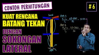 Contoh Perhitungan Kuat Rencana Batang Tekan dengan Sokongan Lateral | Struktur Baja | Lightboard