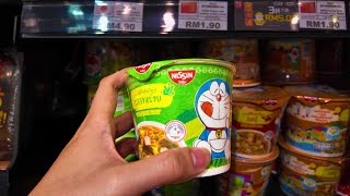 Trying Doraemon Themed Mini Cup Noodles from Thailand