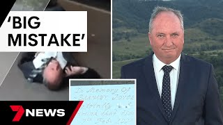 Barnaby Joyce blames ‘alcohol and prescription drugs’ over Canberra footpath incident | 7 News