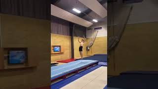 Incredible dynamic series of somersaults in artistic gymnastics