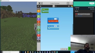 Minecraft and Code Builder: Coding a Tree Farm