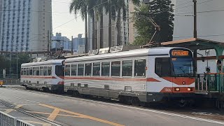 [橙白復古輕鐵] 輕鐵 LRT 第一期列車 (1066+1001)@507 屯門碼頭➡️田景(車尾展望)