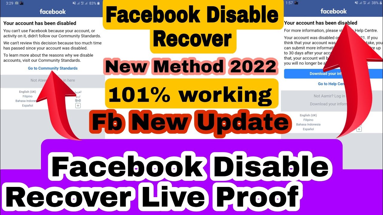 How To Recover Facebook Disabled Account | New Method 2022 | Your ...