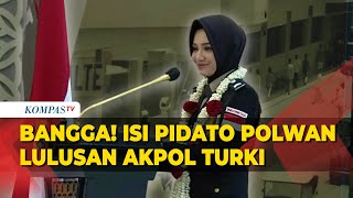 [FULL] Berbahasa Turki! Ini Isi Pidato Briptu Tiara Nissa, Polwan Lulusan Terbaik Akpol Turki