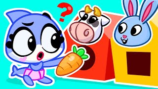 Let's Learn Animals, Colors & Shapes with Baby Sharks 🐮 Funny & Educational Cartoons