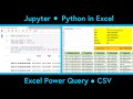 Best Setup to learn Python in Excel and Power Query and Jupyter