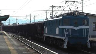 秩父鉄道　鉱石貨物列車+1000系電車　永田2010.04.07