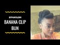 Effortless Banana Clip Bun Hairstyle