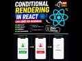 Conditional Rendering in React in 1 Minute ⚡