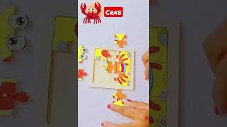 put together a crab puzzle#puzzle #shorts #jigsawpuzzle