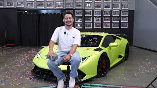 He just Won a Lamborghini.