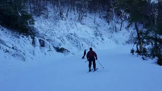 Blue Mountain PA ❄️ Vista ski run into Burma Road run