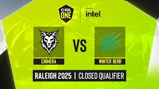 Dota2 - CHIMERA vs Winter Bear - ESL One - Raleigh : MESWA Closed Qualifier