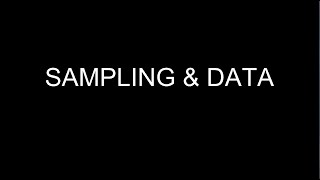 IB Core Chapter 11 - Sampling & Data