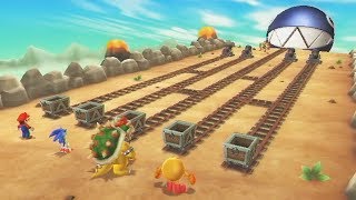 Mario Party 9 Boss MiniGames - Mario Vs Sonic Vs Bowser Vs Pacman (Master Cpu)