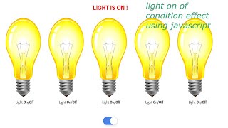 Bulb on off project using HTML and JavaScript program