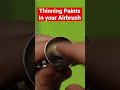 thinning paint in the color pot always put your thinner in first. airbrush thinningacrylic